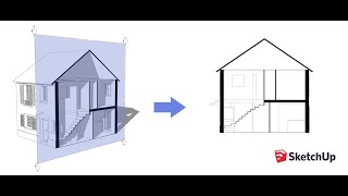 Les plans de section et les coupes SketchUp [upl. by Ainaj]