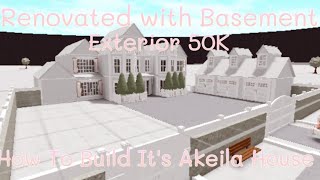 Bloxburg How to Build Its Akeila House  Renovated with Basement  Exterior 50K [upl. by Kalman469]