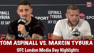 UFC London Tom Aspinall amp Marcin Tybura Media Day Highlights [upl. by Yrollam]