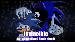 quotINVULNERABLEquot  Invincible but Cyclops and Sonic sing it  FNF Covers [upl. by Ainaled262]