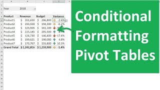 How To Apply Conditional Formatting To Pivot Tables In Excel [upl. by Aseyt305]