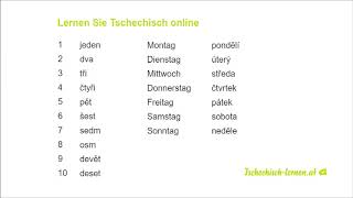 Tschechisch lernen für Anfänger Zahlen und Wochentage [upl. by Adiahs]