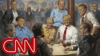 Artists hidden message in Trump painting [upl. by Wilow502]