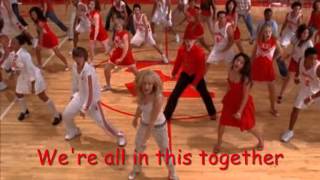 Were all in this together  High School Musical lyrics [upl. by Onnem]