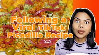 Following a TikTok Famous Picadillo Recipe [upl. by Aneda]