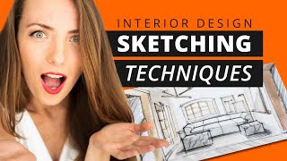 Interior Design Sketching Techniques  Drawing Like a PRO [upl. by Hayilaa]