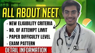 All about NEET you NEED to know ‼️ Eligibility criteria  Attempt  Pattern ‼️ By AIR 59 [upl. by Naoj]