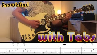 Black Sabbath  Snowblind Guitar Solo with Tabs easy guitar lead solo [upl. by Crelin]