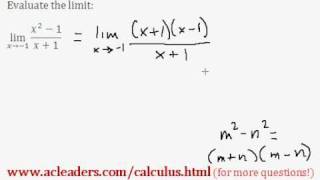 LIMITS  Evaluating the limit of a rational expression Calculus pt 1 [upl. by Yecam]