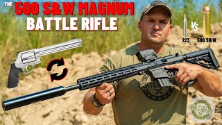 The Big Bore Battle Rifle 500 SampW Magnum AR15 [upl. by Stinson390]