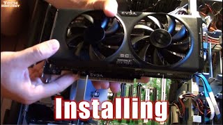 Graphics Card Installation EVGA NVIDIA GeForce GTX 750 Ti [upl. by Allisurd]