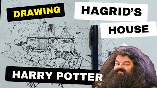 Drawing Hagrid’s House from Harry Potter [upl. by Helm]