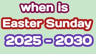 Easter Sunday 2019 2020 2021 2022 2023 2024 2025 date [upl. by Aihsemat]