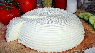 No rennet❌️ Only milk and water ✅️❗️ How to make cheese at home  Amazing recipe 4K [upl. by Yekram]