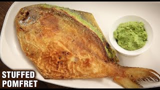 Stuffed Pomfret  Paplet Fry  How To Make Stuffed Pomfret Fry  Seafood  Fish Recipe By Varun [upl. by Nide794]