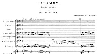 Mily Balakirev  arr Sergei Lyapunov  Islamey  for orchestra score video [upl. by Jessalyn]