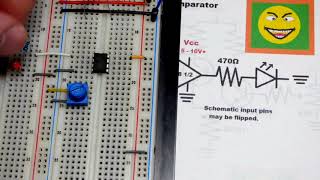 Electronics course 19 op amp comparator circuit LM358 single supply operational amplifier [upl. by Cerys]