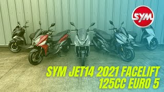 The new SYM Jet 14 125cc Face Lift 2021 Euro 5 Model [upl. by Sisson]