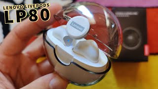 Lenovo LivePods LP80  Unboxingopinião PORTUGUÊS [upl. by Aenneea]