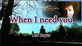 Leo Sayer  When I Need You Karaoke Version [upl. by Inalej200]