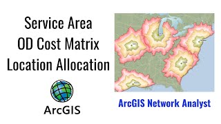 How to Perform Service Area OD Cost Matrix Location Allocation Analysis in ArcGIS Network Analyst [upl. by Enilehcim]