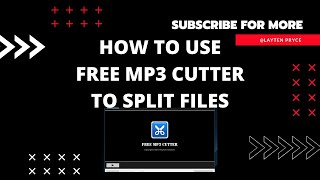 How To Use Free MP3 Cutter to SplitCut Audio Files [upl. by Airdnaxela]