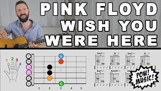 Wish You Were Here by Pink Floyd  Intro Solo Verses  Complete Guitar Lesson How to Play [upl. by Schmitz]