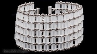 How to Bead Weave an Openwork Style Tila Bead Bracelet [upl. by Suki831]