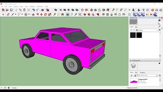 Basic Car 3D modeling in Sketchup [upl. by Nyledaj897]