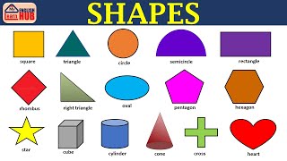 Shapes in English  List of Geometric Shapes  Shapes Vocabulary [upl. by Soluk]