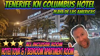 KN Columbus Hotel Tenerife  Full Tour  AllInclusive 1Bedroom Apartment Review 🌴✨ [upl. by Marala162]