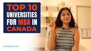 Top 10 universities for MBA in Canada  Study in Canada  iSchoolConnect [upl. by Petrina887]