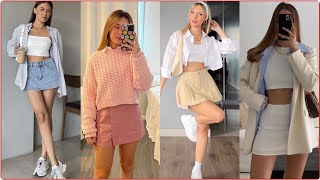 Cutest mini skirts outfits ideas for girls [upl. by Benedick]