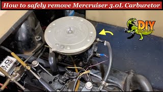 Remove 30L Mercruiser inboard carburetor  DIY [upl. by Ibbor]