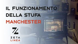 Il funzionamento della stufa a legna in ghisa Manchester  Hergom [upl. by Merna]