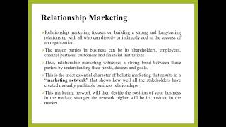 Service Marketing Lecture 40Holistic Marketing [upl. by Ritz]