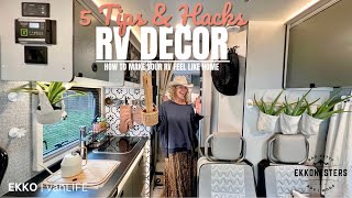 BEFORE amp AFTER  HOW TO MAKE YOUR RV FEEL MORE LIKE A HOME DECOR TIPS amp HACKS  WINNEBAGO EKKO TOUR [upl. by Boris]