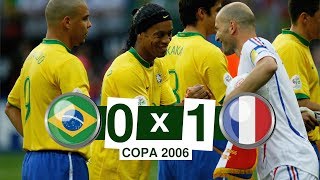 JOGO HISTÓRICO  Brasil 0 x 1 França  1080p HD  Copa do Mundo 2006 SHOW DE ZIDANE [upl. by Skipton]