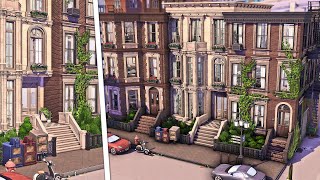 New York Brownstone Townhouses  The Sims 4 Speed Build [upl. by Aisya465]