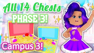 UPDATED ALL 14 CHEST LOCATIONS In CAMPUS 3 Royale High Chests [upl. by Ithnan]