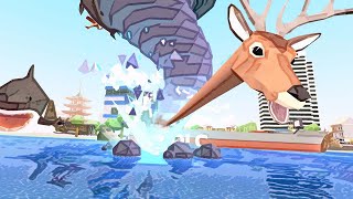 Escaping a SHARKNADO Deer Simulator Gameplay [upl. by Geer608]