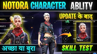 Free fire Notora character ability  Notora character test  Notora character skill after update [upl. by Archie21]