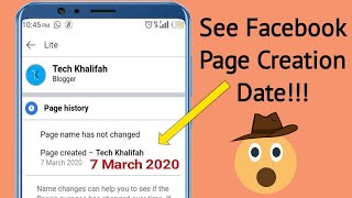 How to Find Facebook page Creation Date  Facebook Page Joined Date [upl. by Sonaj]