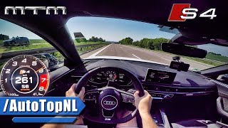 2017 Audi S4 MTM ACCELERATION amp TOP SPEED 425HP AUTOBAHN POV by AutoTopNL [upl. by Seraphina108]