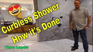 Barrier free shower install how to step by step [upl. by Hanford632]