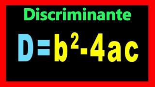 ✅👉 Discriminante de la Ecuacion Cuadratica ✅ Discriminante [upl. by Yntirb]