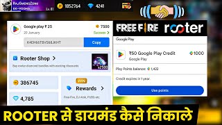 Rooter App 25 Rs Google Play Redeem Code Problem  Free Fire Diamond Redeem in Rooter App Problem [upl. by Ahsya66]