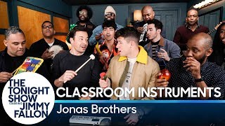 Jimmy Fallon Jonas Brothers amp The Roots Sing quotSuckerquot Classroom Instruments [upl. by Eiramassenav184]