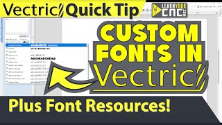 How to Download Custom Fonts to Vectric  Vectric VCarve Aspire amp Cut2D Quick Tip [upl. by Countess]