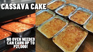 Easy Cassava Cake Recipe  Cassava Cake Using Fresh Cassava  How to Cook Cassava Cake [upl. by Einnod584]